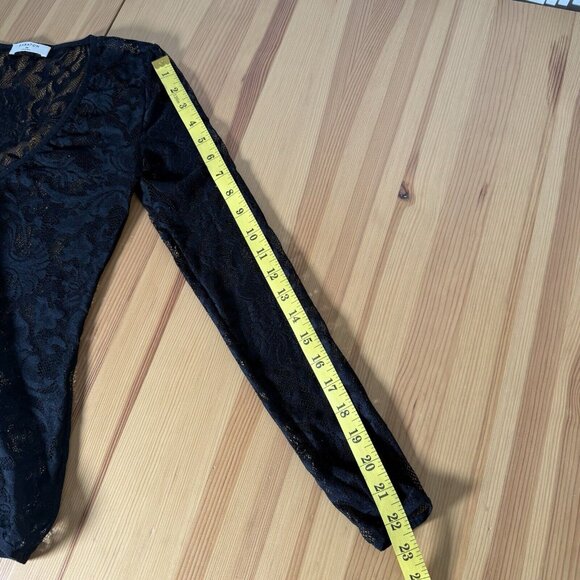 Atitzia Babaton Mesh Long Sleeve Top Corporate Goth Whimsigoth Feminine Lace XS - Picture 8 of 11